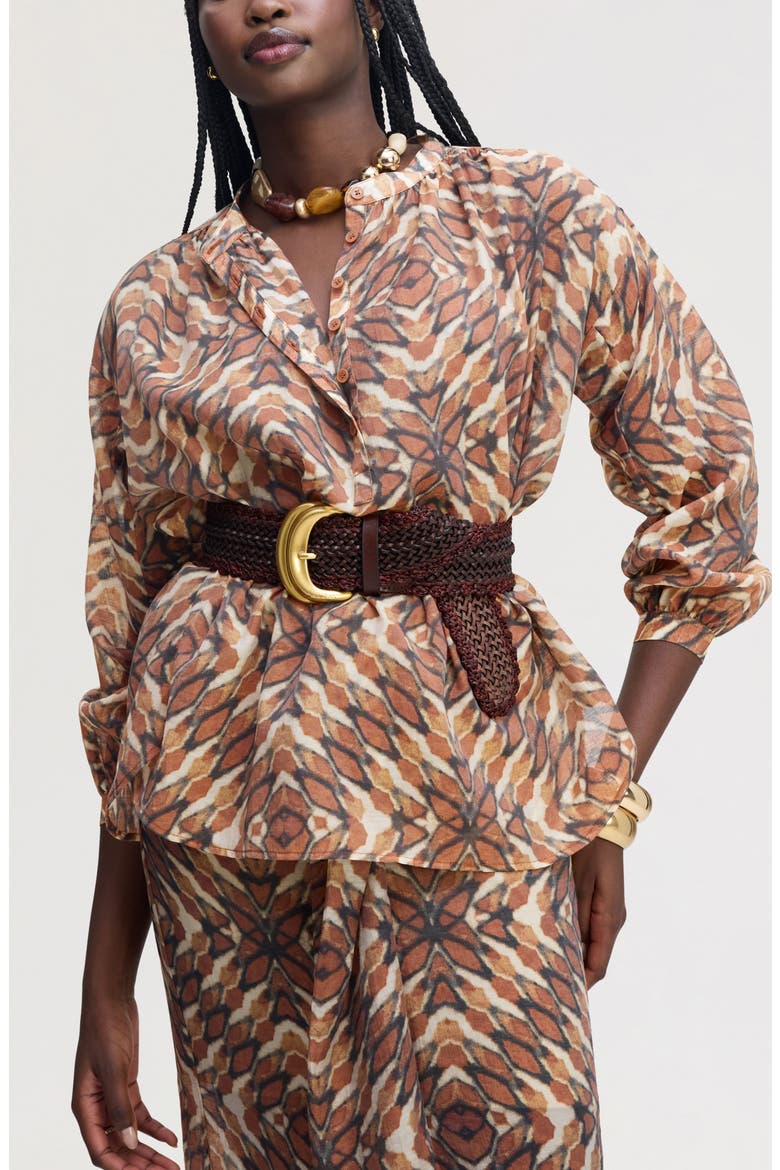 Print Top, Main, color, TIE DYE GEO MULTI