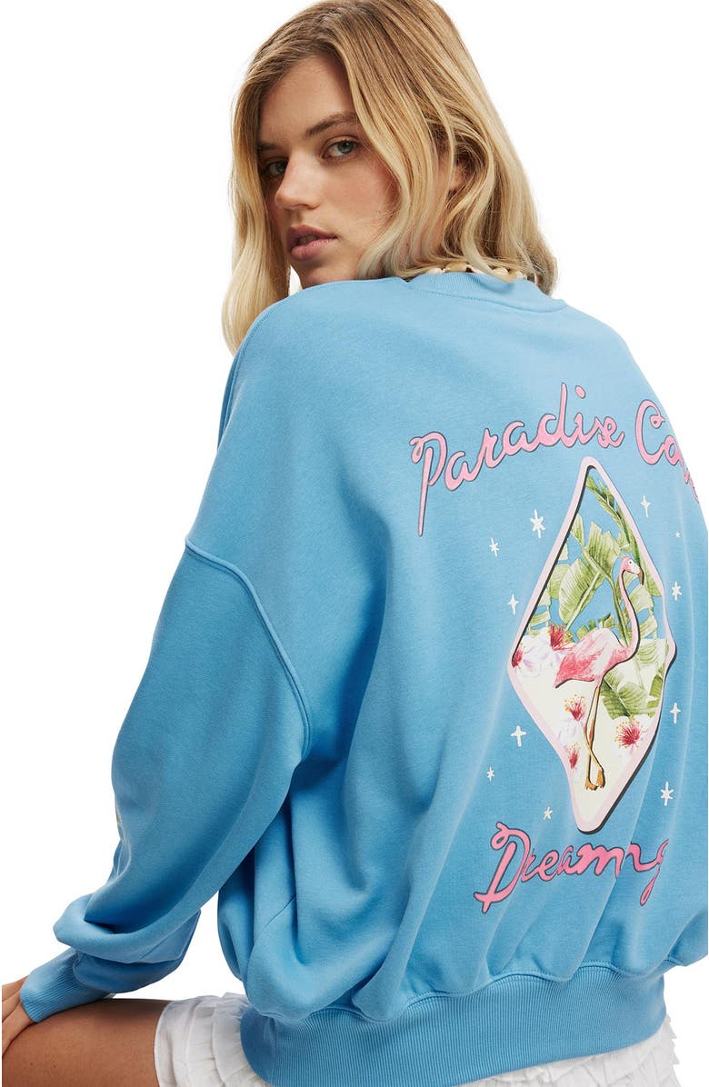 Cotton On Women's Fleece Graphic Crew Sweatshirt, Alternate, color, 