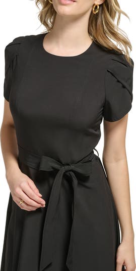 Tulip Sleeve A-Line Dress