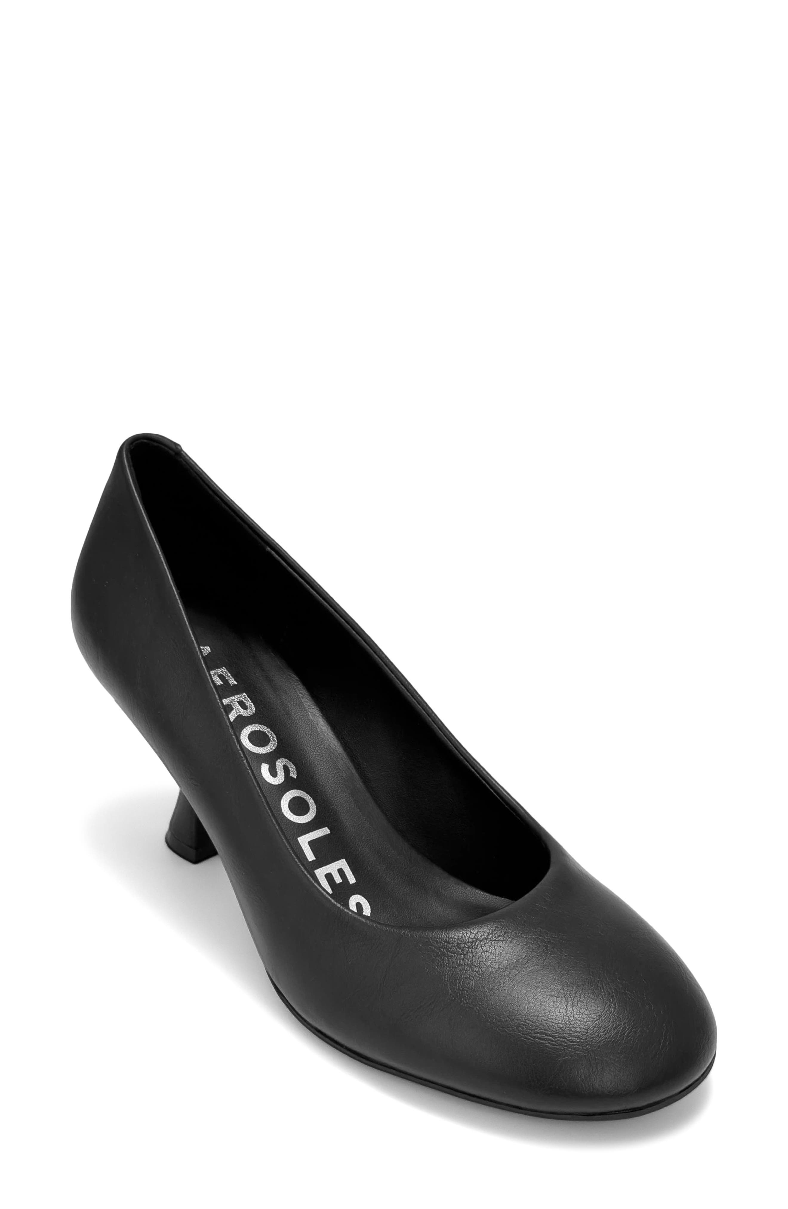 Olive FX Glazed Pump, Main, color, BLACK LEATHER