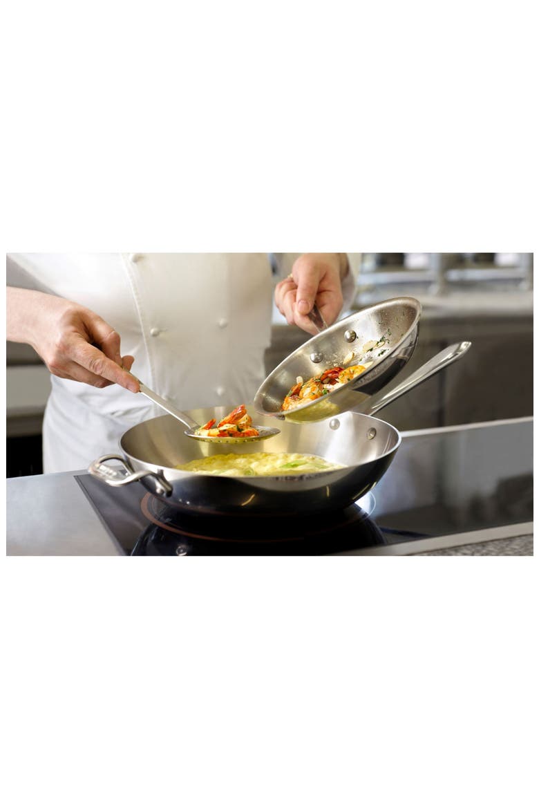 D3 8-Inch Stainless Steel Fry Pan, Alternate, color, SILVER