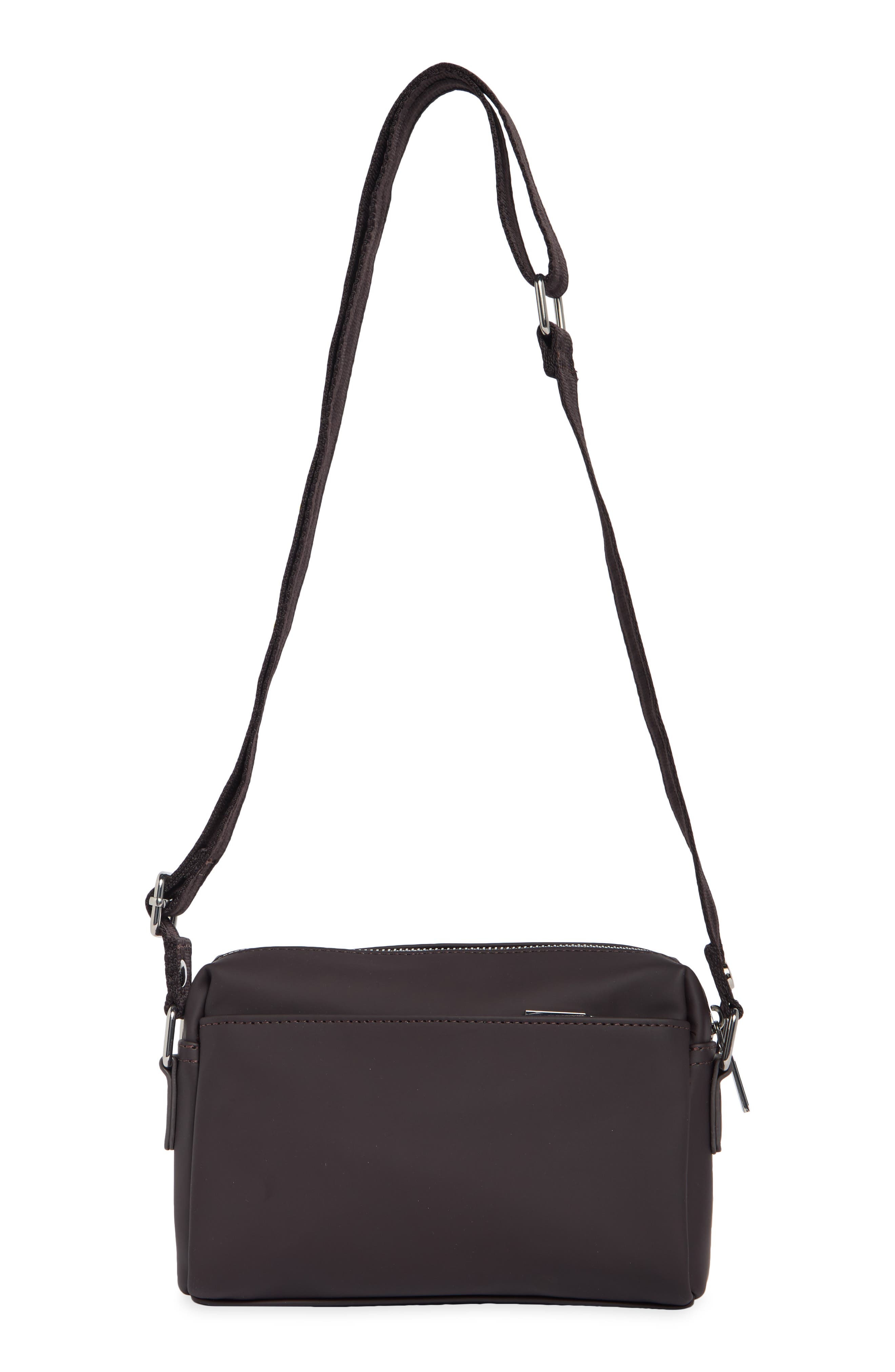Everyday Faux Leather Crossbody Bag, Alternate, color, DARK CHOCO