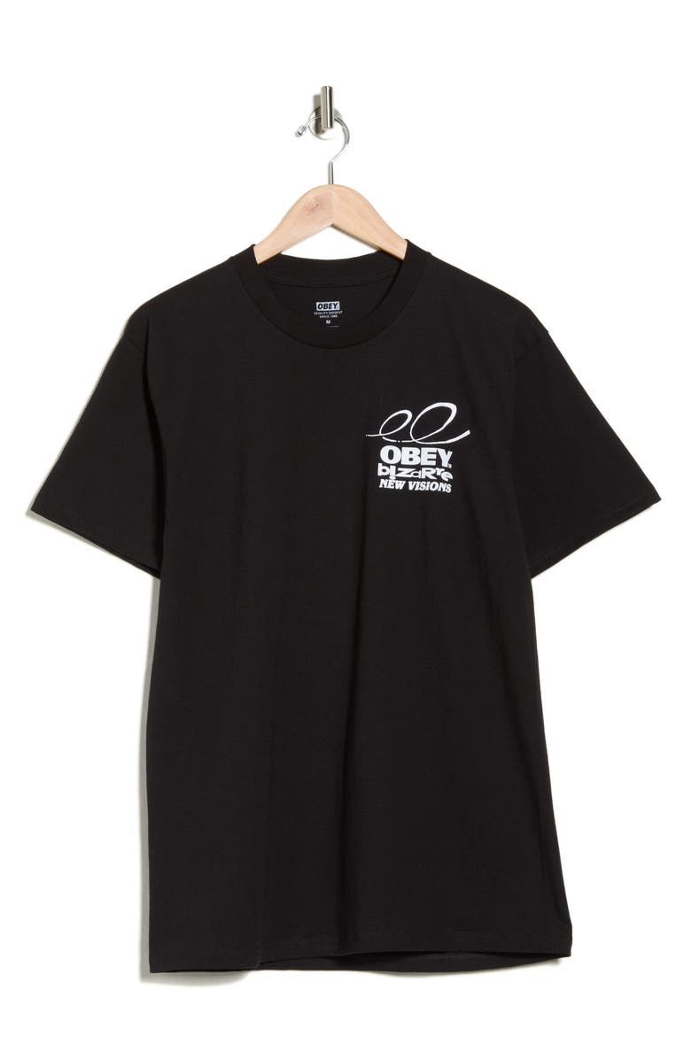 Obey Bizarre New Visions Graphic T-Shirt, Alternate, color, Black