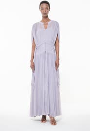Leem Pleated Marked Waist Dress