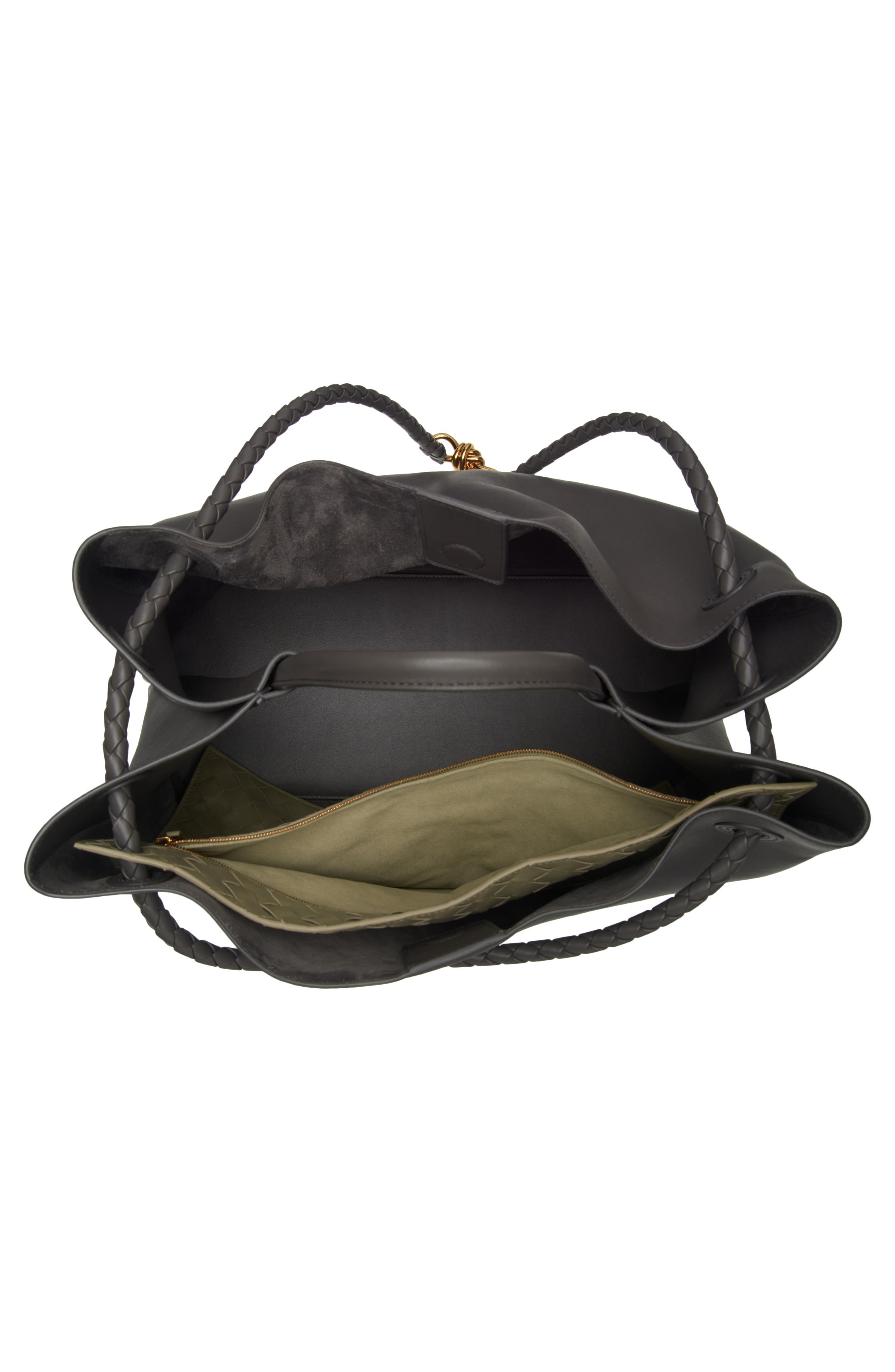 Bottega Veneta Large Andiamo Leather Shoulder Bag, Alternate, color, 