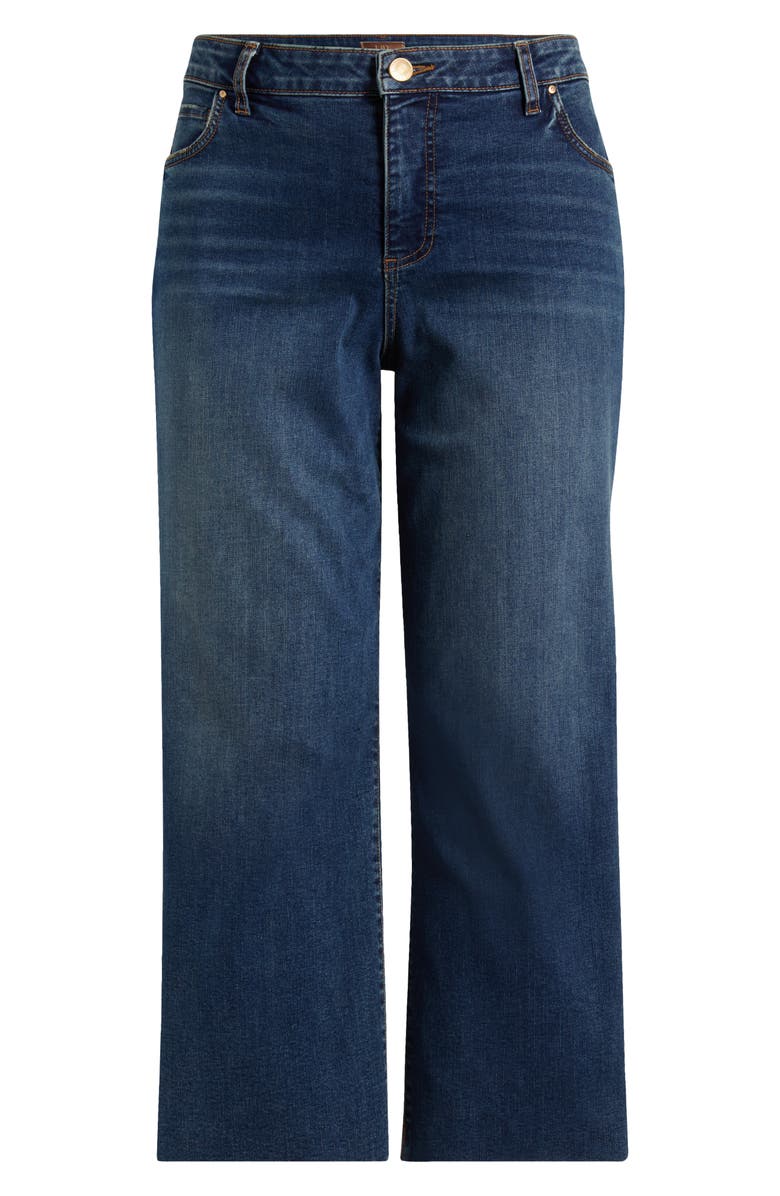 KUT from the Kloth Raw Hem High Waist Ankle Culotte Jeans, Alternate, color, 