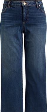 KUT from the Kloth Raw Hem High Waist Ankle Culotte Jeans