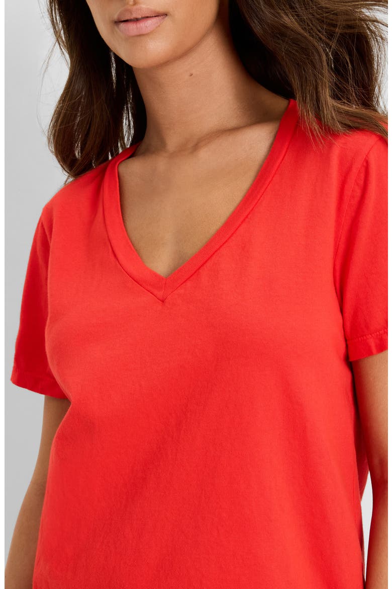 Daria Classic V-Neck T-Shirt, Alternate, color, SAMBA