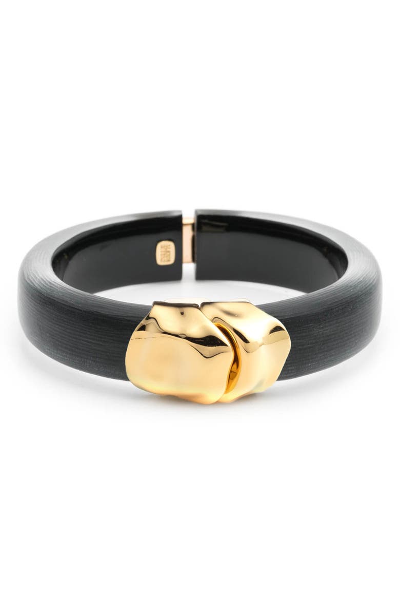 Alexis Bittar Essentials Molten Hinged Bangle, Main, color, 