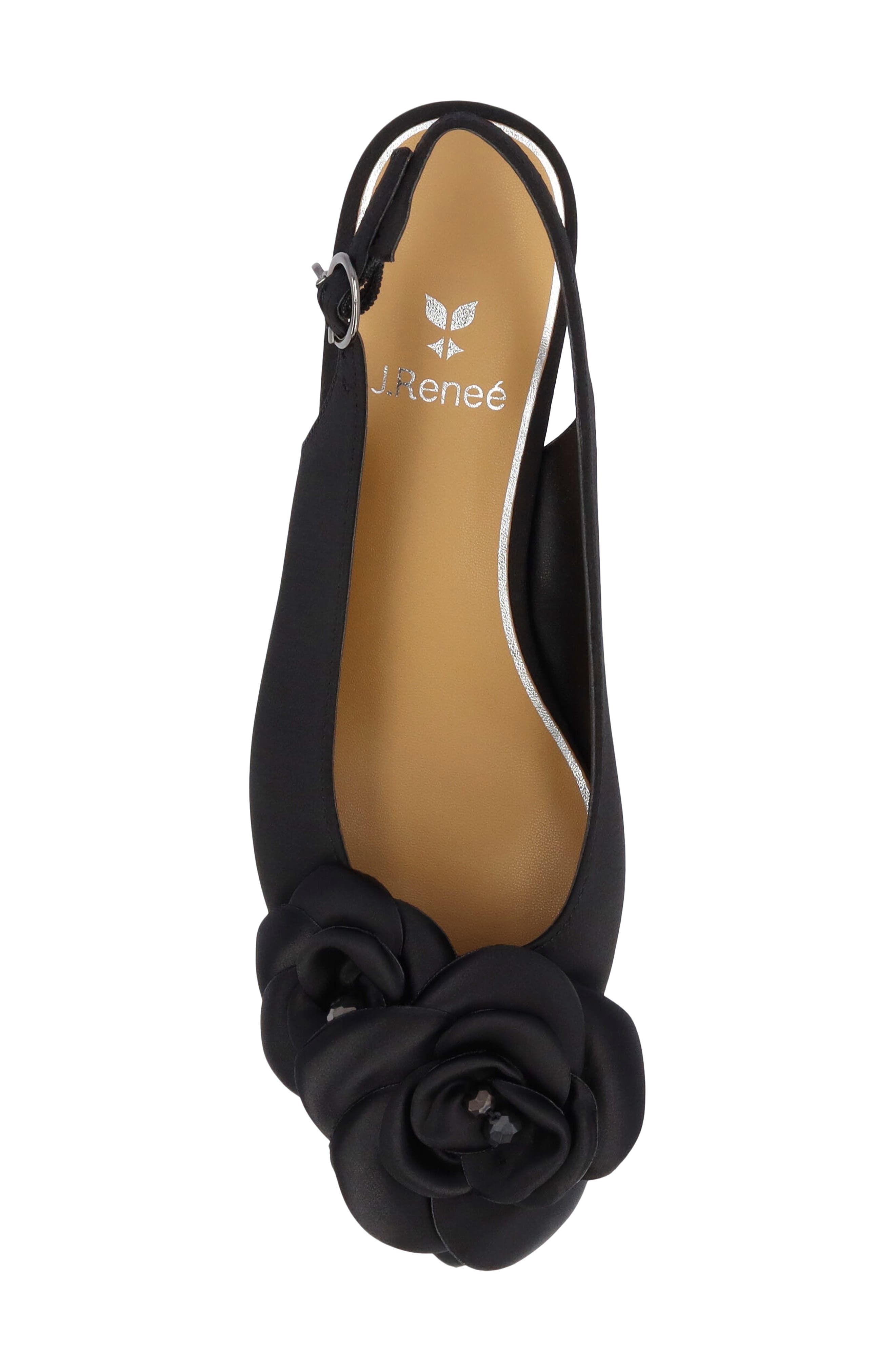 J. Reneé Jozey Pointed Toe Slingback Pump, Alternate, color, Black