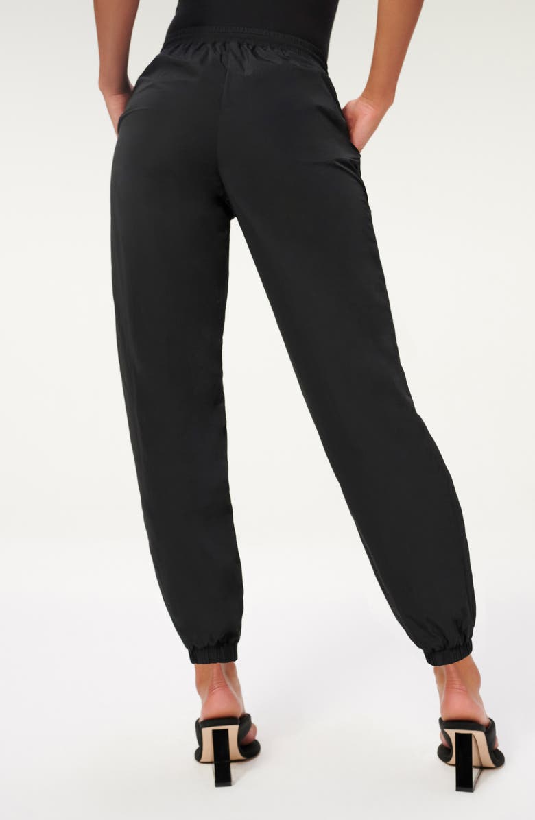 Good American Essential Nylon Track Pants, Alternate, color,