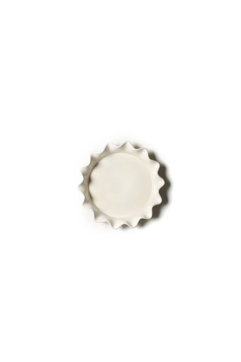 Signature White 8 Ruffle Pie Dish, Alternate, color, White