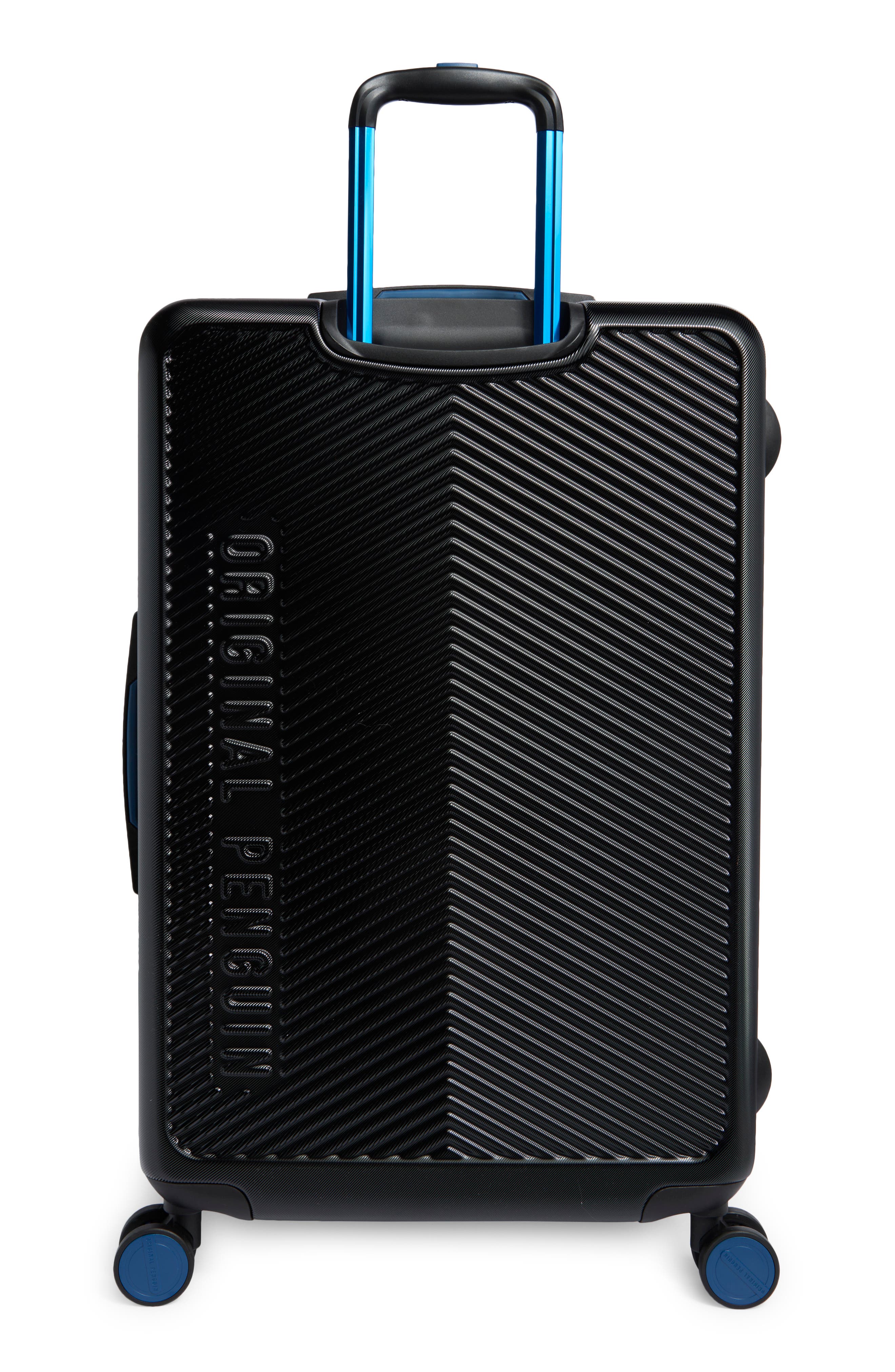 Original Penguin Harrison Hardside Checked Luggage, Alternate, color, Black / Blue