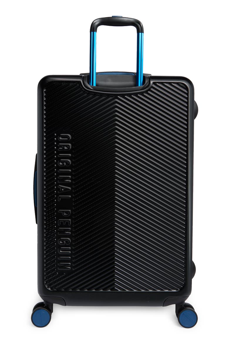 Harrison Hardside Checked Luggage, Alternate, color, BLACK / BLUE