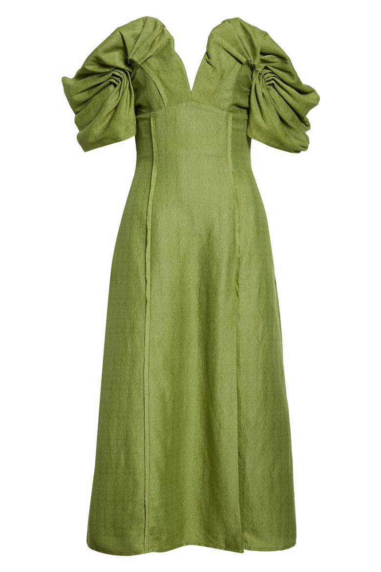 Muna Off the Shoulder Dress, Alternate, color, PALM
