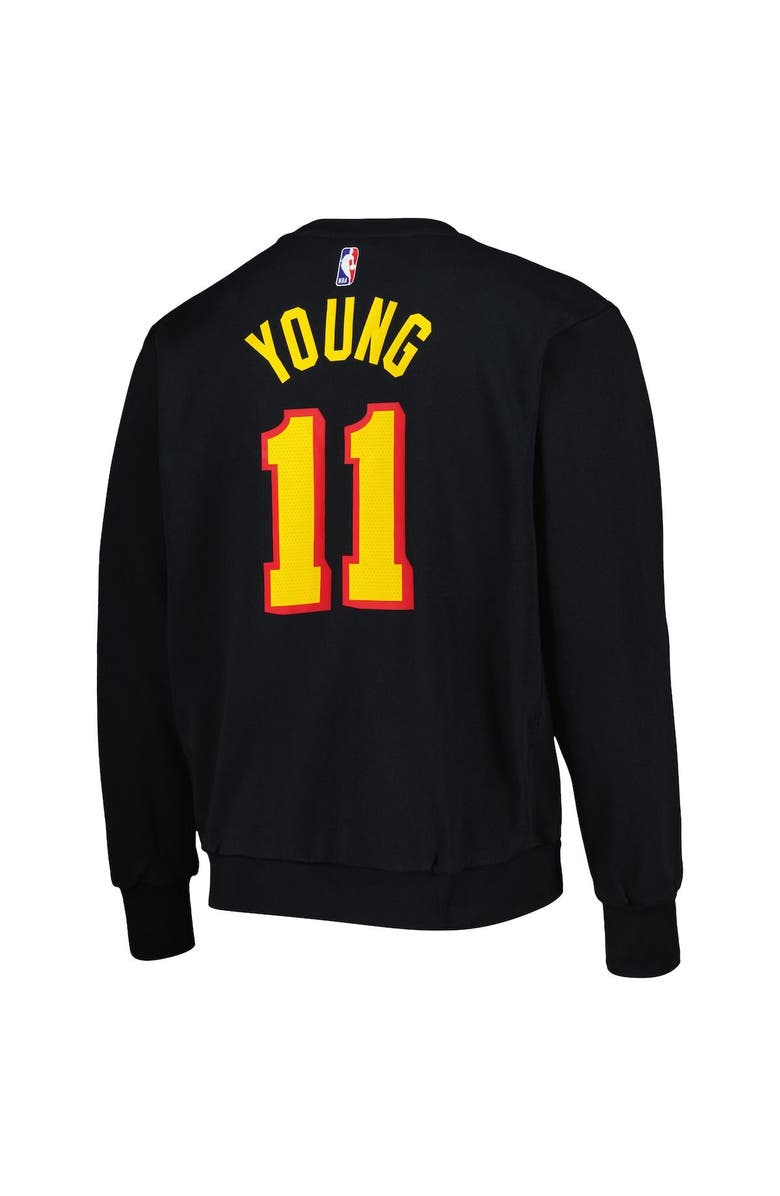 Jordan Brand Men's Jordan Brand Trae Young Black Atlanta Hawks Statement Name & Number Pullover Sweatshirt, Alternate, color,