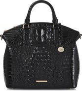 Brahmin Large Duxbury Croc Embossed Leather Satchel