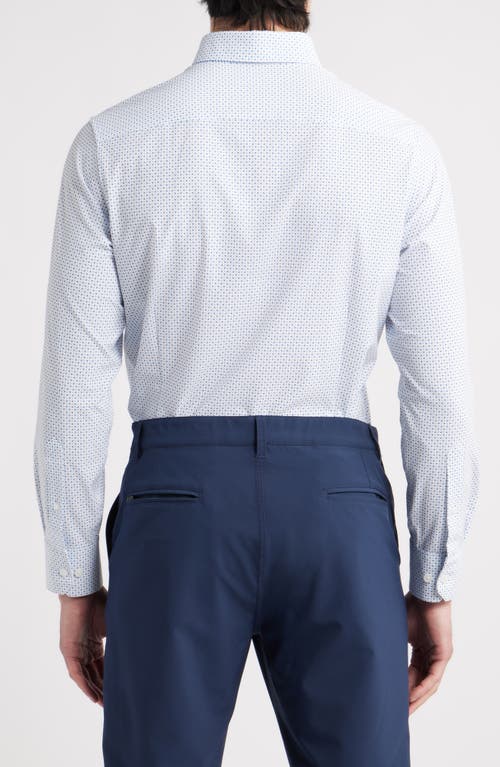 Mizzen + Main Mizzen+main Leeward Trim Fit Micropattern Stretch Button-up Shirt