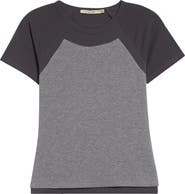 Paloma Wool Puka Raglan Sleeve Colorblock Jersey Baby Tee