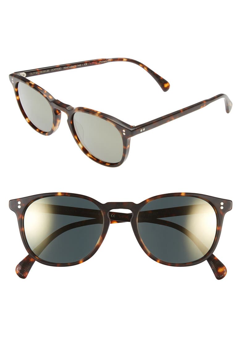 'Finley' 51mm Polarized Sunglasses, Main, color, BROWN/ TORTOISE/ GOLD POLAR