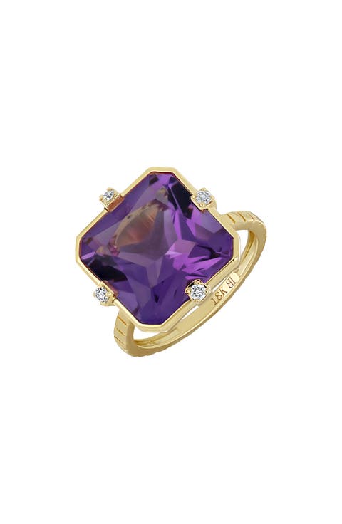 Iris Amethyst & Diamond Statement Ring (Online Trunk Show)