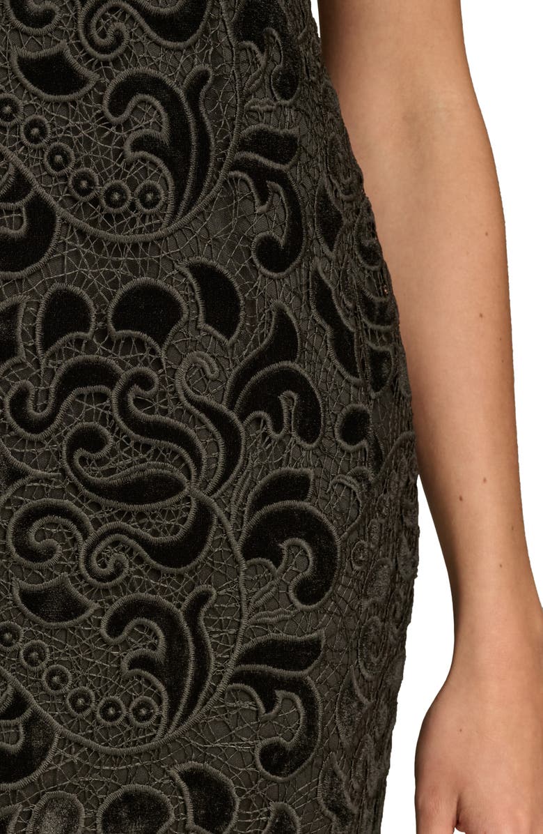 Donna Karan New York Embroidered Sleeveless Sheath Dress, Alternate, color, 