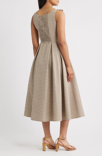Plaid Tie Strap Sundress