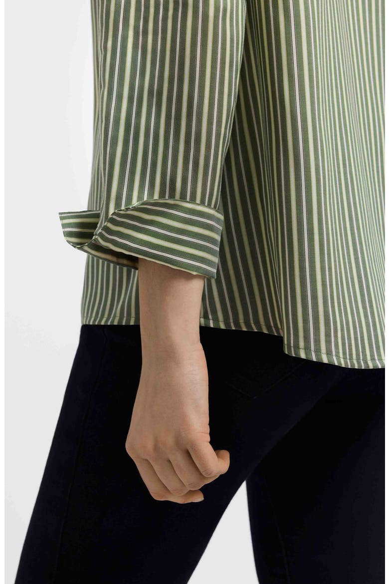 Agnes Stripe Three-Quarter Sleeve Popover Top, Alternate, color, BASIL MULTI