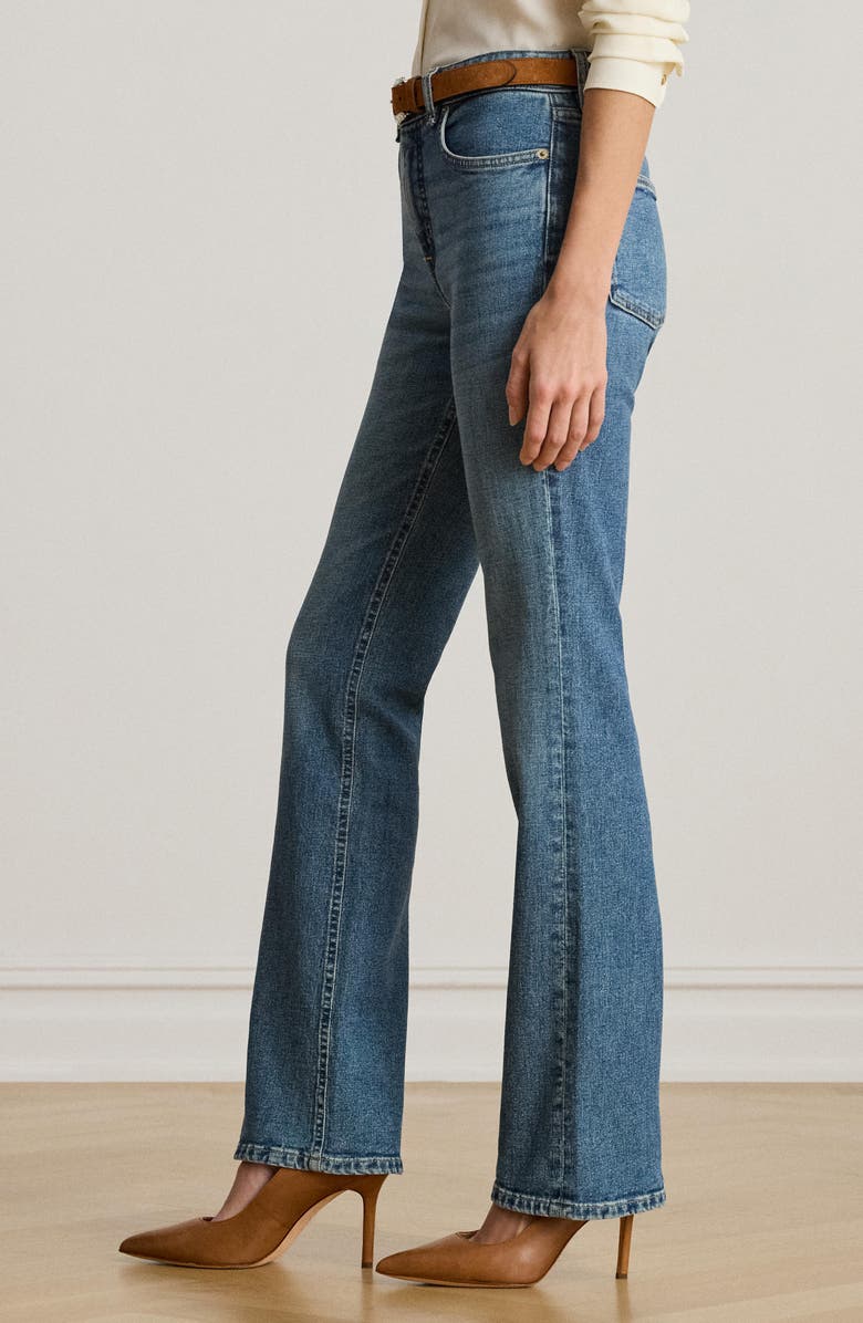 Lauren Ralph Lauren High Waist Bootcut Jeans, Alternate, color, Ocean Blue Wash