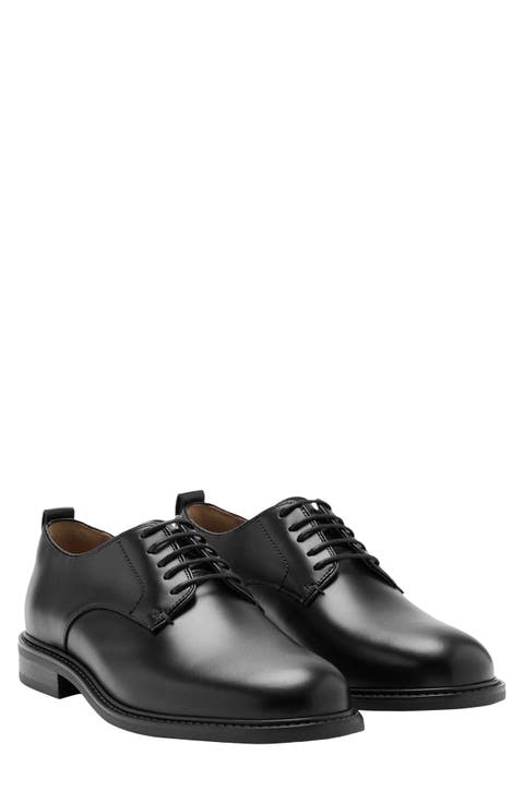 Plain Toe Leather Derby