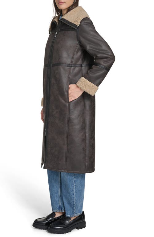 Levi's Faux Shearling Coat In Brown