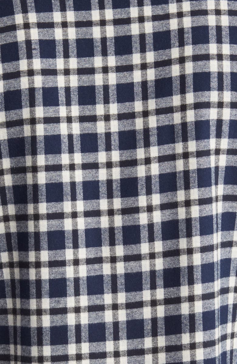 Majestic International Fireside Plaid Cotton Flannel Nightshirt, Alternate, color, 