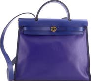 Pre-Owned Hermes Herbag Zip Berline Vache Canvas and Leather 31
