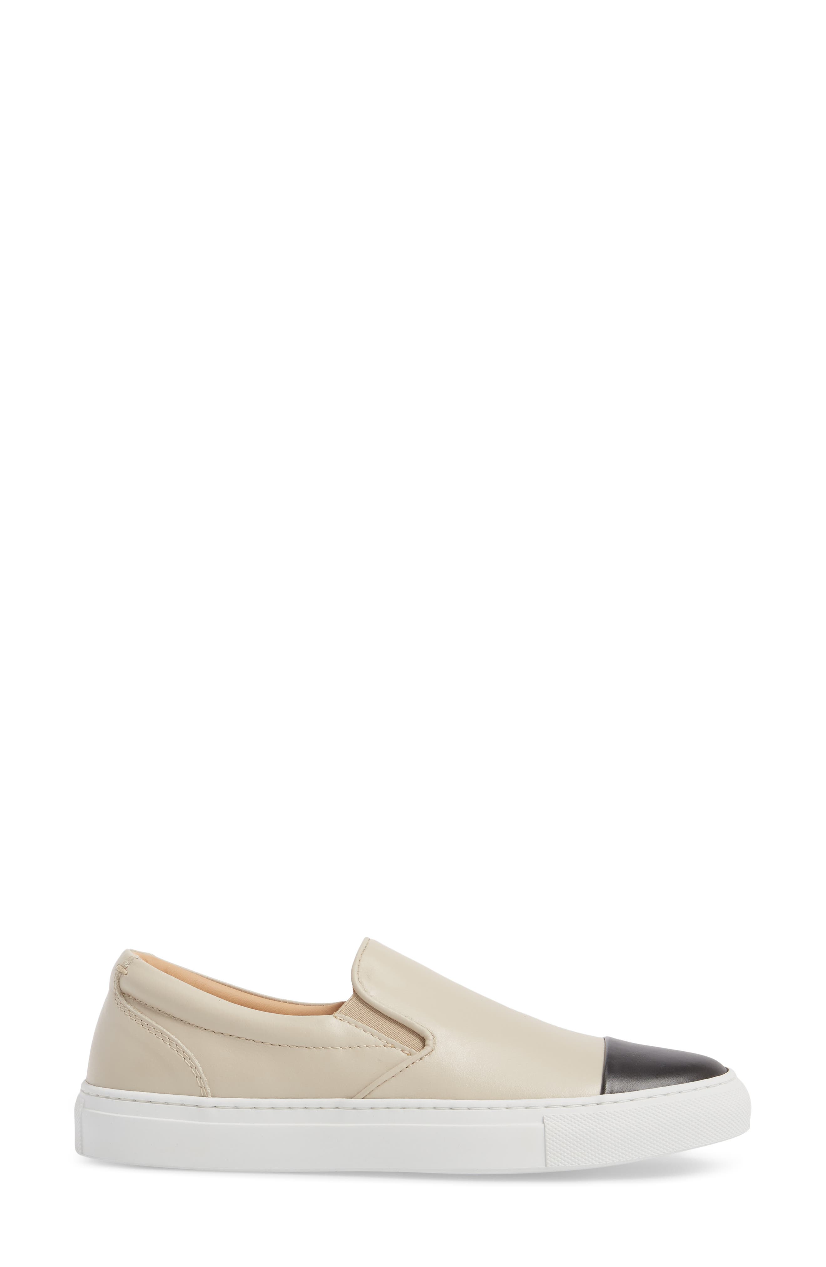 Wooster Cap Toe Slip-On Sneaker, Alternate, color, BONE