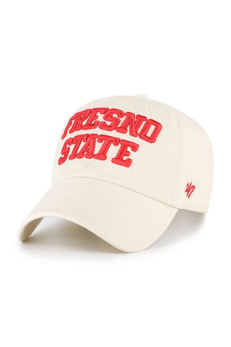Men's '47 Sand Fresno State Bulldogs Clean Up Adjustable Hat, Main, color, Sand