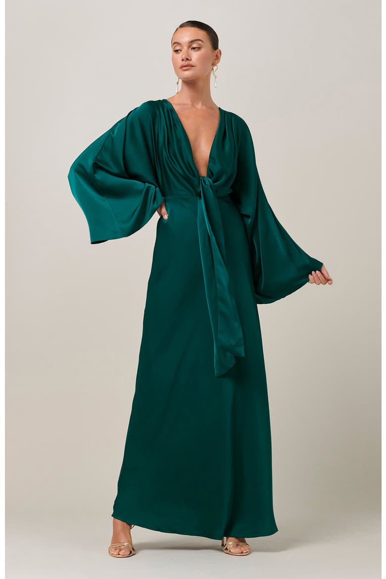 Sassy Midi Dress, Main, color, Emerald