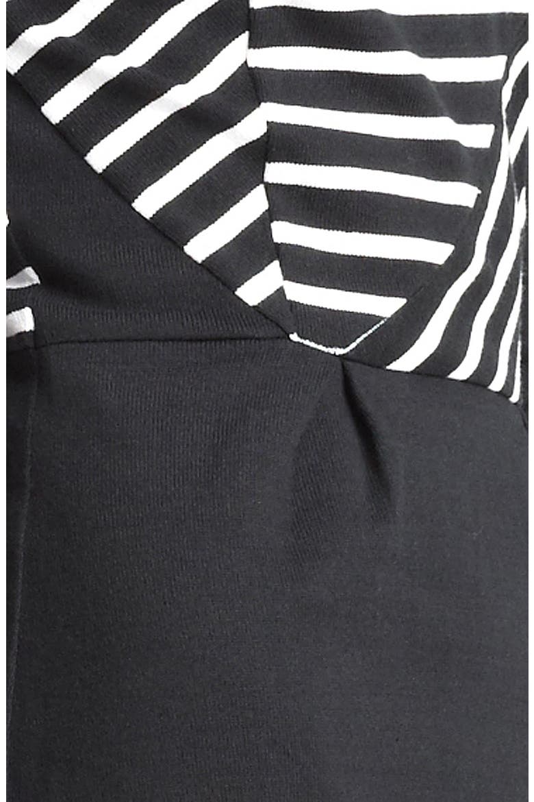 Atari Stripe Print Dress, Alternate, color, BLACK/ WHITE