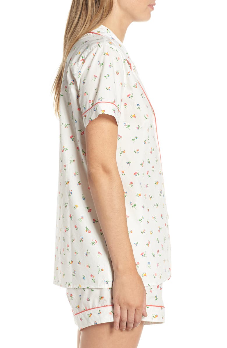J.Crew Floral Print Pajamas, Alternate, color, Ivory Multi