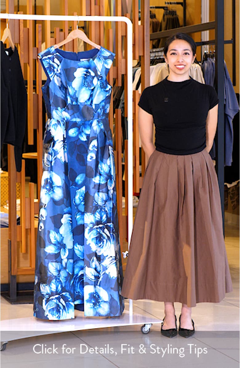 Kate Floral Layered Mikado Gown, sales video thumbnail