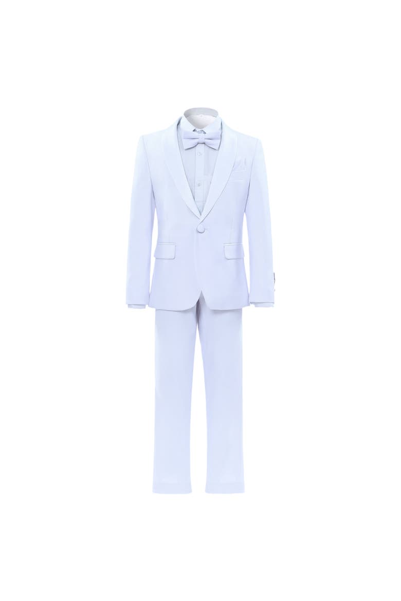 Shawl Lapel Suit, Alternate, color, White