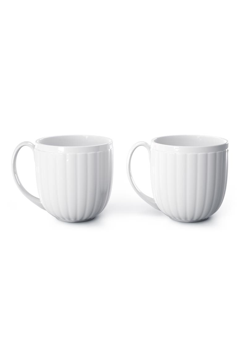 Bernadotte Set of 2 Porcelain Mugs, Main, color, WHITE