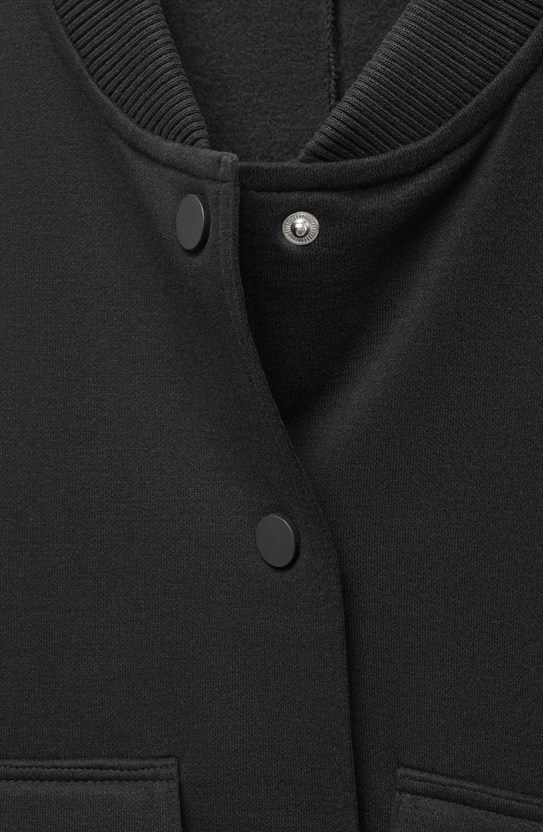 MANGO Cotton Blend Crop Bomber Jacket, Alternate, color, 