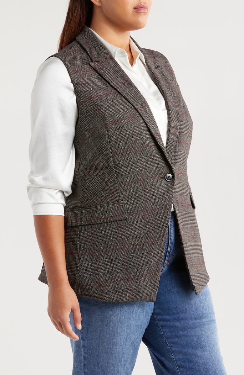 Universal Standard The Long Plaid Vest, Alternate, color, 