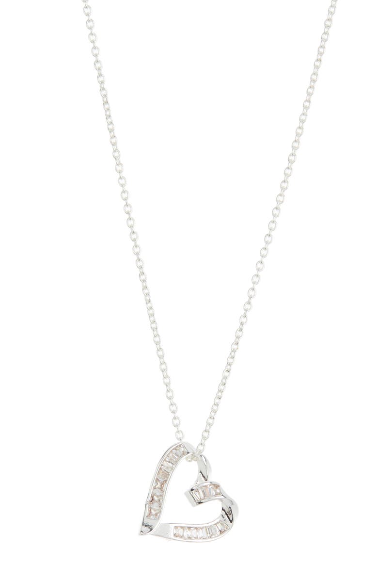 Danecraft CZ Heart Pendant Necklace & Earrings Set, Alternate, color, 