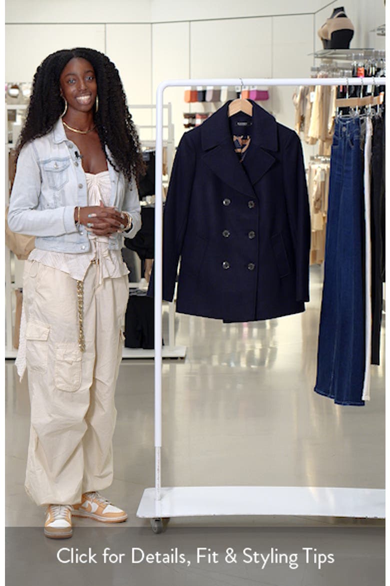 Wool Blend Twill Peacoat video