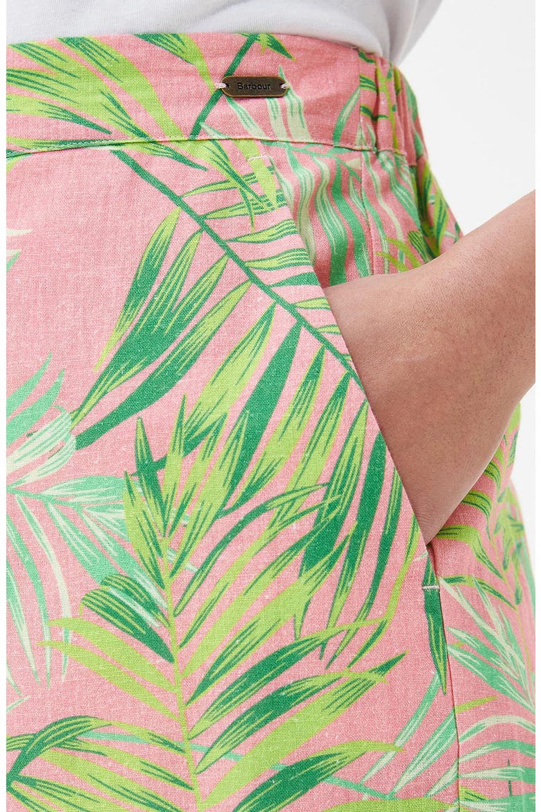 Aralia Palm Print Cotton Wide Leg Pants, Alternate, color, MULTI PINK