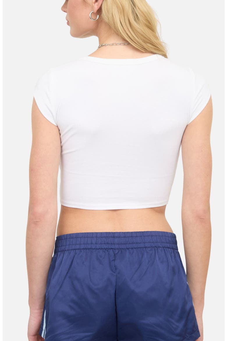 Graphic Stretch Cotton Crop T-Shirt, Alternate, color, IVORY