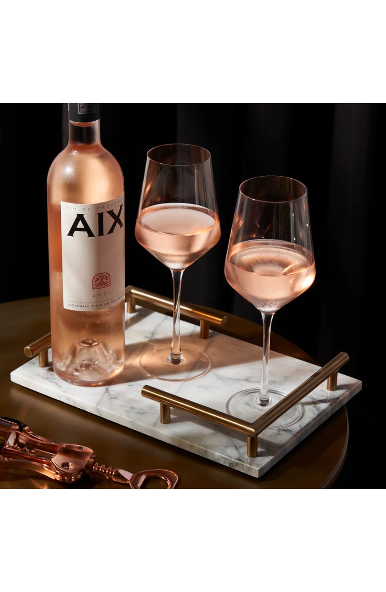 Viski Reserve Inez Crystal Chardonnay Glasses Set of 4, Alternate, color, Clear