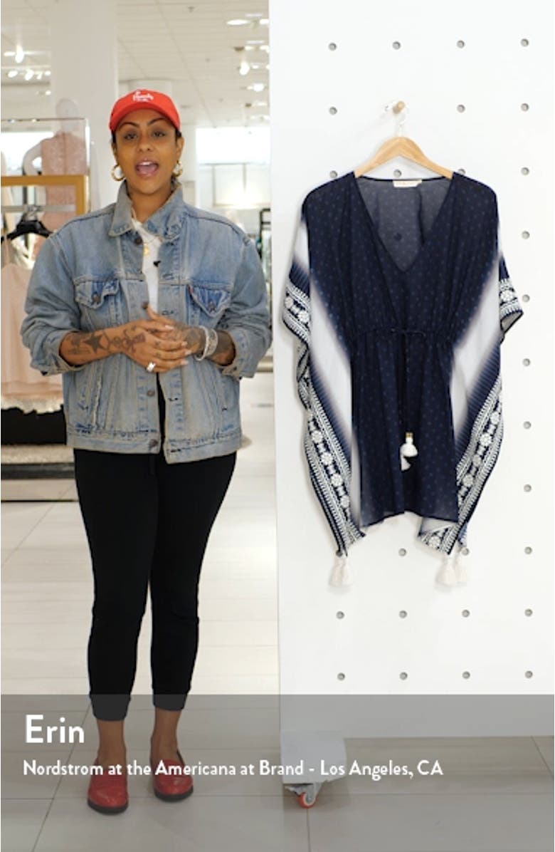 Ravena Shibori Stripe Cover-Up Caftan, sales video thumbnail