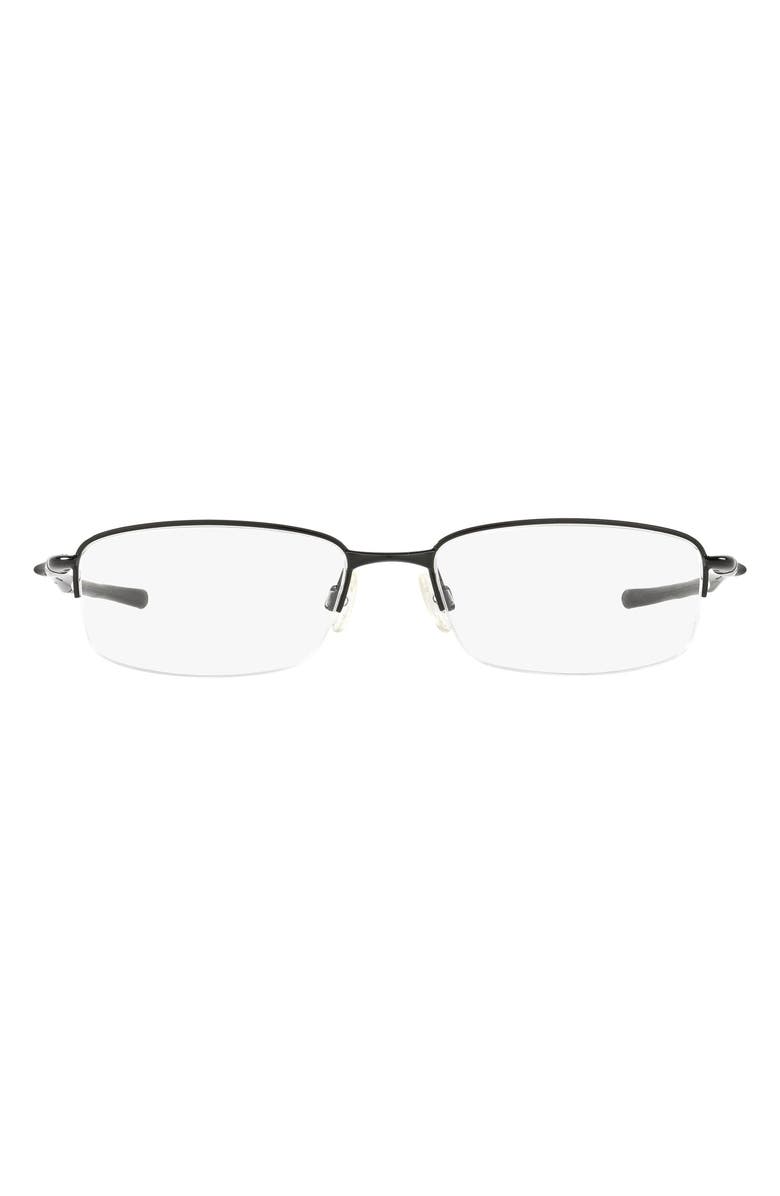 Oakley Clubhouse 52mm Semi Rimless Optical Glasses, Main, color, Black